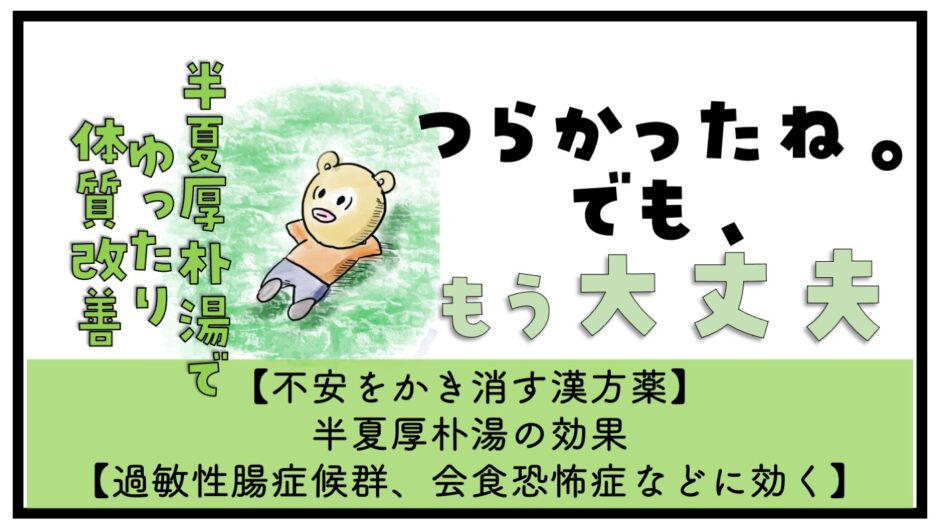 不安をかき消す漢方薬 半夏厚朴湯の効果 過敏性腸症候群 会食恐怖症 スローライフの歩き方